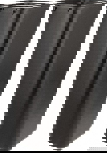 Deskside Plastic Wastebasket, 10.25 gal, Plastic, Black